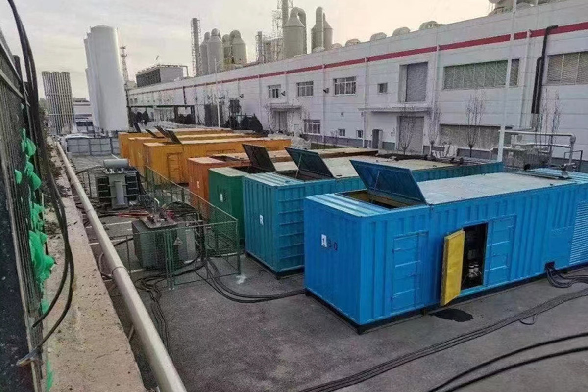 平阴发电机租赁施工现场